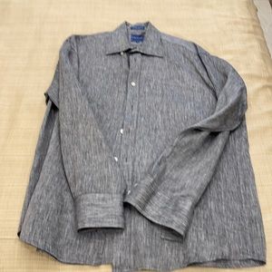 Men’s Faconnable linen long sleeve shirt